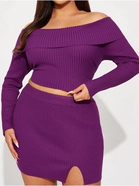 NWT Fashion Nova Maybe Tomorrow Sweater Skirt Set